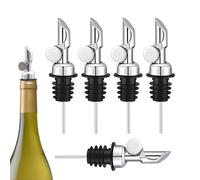 Confezione da 6 Pezzi in Acciaio Inossidabile per Bottiglie di Vino, Beccuccio per Liquore, Dispenser Automatico Olio D'oliva, Bar, Ristorante, Caffetteria, per Liquore Vino Olio Cocktail Succo