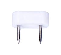 Confezione da 6 pezzi, toppe armadio 2 punte 7 x 18 bianco