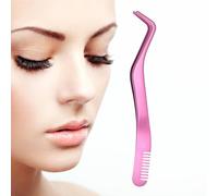 Confezione da 6 pinzette per ciglia - pinzette per ciglia curve per extension ciglia - pinzette per ciglia - pinzette a punta dritta e curva in acciaio inox - pinzette professionali per fa