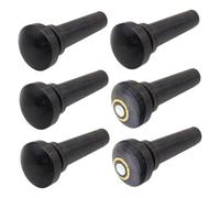 Confezione Da 6 Piroli Per Cordiera Di Violino in Ebano Con Occhiello Di Pesce Lisci Per Kit Di Riparazione Di Violino