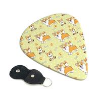 Confezione da 6 plettri divertenti per chitarra con simpatico cane Corgi, accessori per basso, chitarra acustica elettrica, ukulele, plettri medi per chitarra, con borsa organizer
