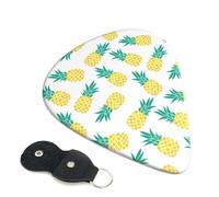 Confezione da 6 plettri Fresh Pineapple per chitarra, 0,46, 0,71, 0,93 mm, con plettri per chitarra elettrica, sottili, medi, pesanti, per chitarra acustica, basso, ukulele, confezione da 6