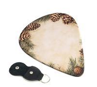 Confezione da 6 plettri per chitarra, 3 diversi spessori, con bordo a pigna, con custodia organizer per chitarra, plettri per chitarre acustiche e bassi (0,46 mm, 0,71 mm, 0,96 mm)