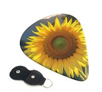 Confezione da 6 plettri per chitarra, 3 diversi spessori, i più bei plettri per chitarra girasole con custodia organizer per chitarre elettriche, plettri per chitarre acustiche e bassi