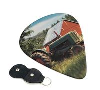 Confezione da 6 plettri per chitarra, 3 diversi spessori, per chitarra con trattore agricolo, con custodia organizer, per chitarre elettriche, plettri per chitarre acustiche e bassi (0,46 mm, 0,71 mm