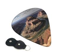 Confezione da 6 plettri per chitarra, 3 diversi spessori, per chitarra Grand Canyon Arizona, con custodia organizer, per chitarre elettriche, plettri per chitarre acustiche e bassi (0,46 mm, 0,71 mm