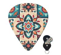 Confezione da 6 plettri per chitarra 3 diversi spessori personalizzati per chitarra araba indiana a quadri plettri per chitarra elettrica e basso, 4 pezzi da 0,46 mm, 4 pezzi da 0,71 mm, 4 pezzi da