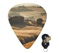 Confezione da 6 plettri per chitarra, 3 diversi spessori, personalizzati, vista del paesaggio tipico della Toscana, 78819166, plettri per chitarra elettrica e basso, 4 pezzi da 0,46 mm, 4 pezzi da