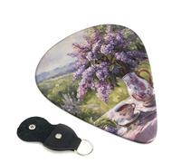 Confezione da 6 plettri per chitarra a forma di teiera, per basso, chitarra acustica elettrica, ukulele, sottili, con borsa organizer