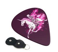 Confezione da 6 plettri per chitarra a forma di teschio rosa - 0,46 0,71 0,93 mm, include plettri per chitarra elettrica, sottili, medi, pesanti, per chitarra acustica, basso, ukulele, confezione da 6