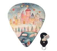 Confezione da 6 plettri per chitarra acustica con custodia organizer, 3 diversi spessori, auto in una piccola città