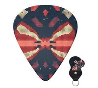 Confezione da 6 plettri per chitarra acustica con custodia organizer, 3 diversi spessori, elegante archetto