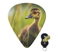 Confezione da 6 plettri per chitarra acustica con custodia organizer, 3 diversi spessori, Little Duck in the Grass