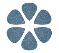 Confezione da 6 plettri per chitarra alla moda con stampa di squame di sirene scintillanti e sottili, calibri medi e spessi per chitarra acustica, chitarra elettrica, basso e ukulele