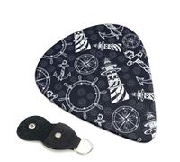 Confezione da 6 plettri per chitarra Anchor e Lighthouse, 0,46 0,71 0,93 mm, con plettri per chitarra elettrica, sottili, medi, pesanti, per chitarra acustica, basso, ukulele, confezione da 6