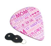 Confezione da 6 plettri per chitarra Best Mom ever, 0,46 0,71 0,93 mm, include plettri per chitarra elettrica, sottili, medi, pesanti, per chitarra acustica, basso, ukulele, confezione da 6