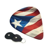 Confezione da 6 plettri per chitarra con scatola portaoggetti, 3 diversi spessori di spessore puerto rico carta da parati, plettri per chitarra, plettri per basso, elettrico, acustico, regali di
