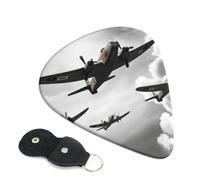 Confezione da 6 plettri per chitarra con scatola portaoggetti 3 diversi spessori per chitarra della guerra mondiale, plettri per basso, elettrico, acustico, regali di Natale, include 0,46 mm, 0,71 mm