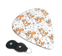 Confezione da 6 plettri per chitarra con simpatico cane Corgi, 0,46 0,71 0,93 mm, include plettri per chitarra elettrica, sottili, medi e pesanti, per chitarra acustica, basso, ukulele, confezione da