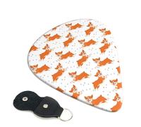 Confezione da 6 plettri per chitarra con simpatico cane Corgi Funny_F, accessori per chitarra acustica elettrica, ukulele, plettri pesanti con borsa organizer