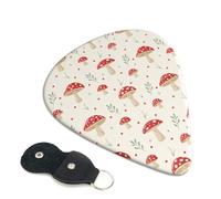 Confezione da 6 plettri per chitarra con stampa a fungo - 0,46 0,71 0,93 mm, include fantastici plettri per chitarra elettrica, sottili, medi, pesanti, per chitarra acustica, basso, ukulele