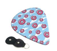 Confezione da 6 plettri per chitarra con stampa di nuvole a ciambella, 0,46 0,71 0,93 mm, con plettri per chitarra elettrica, sottili, medi, pesanti, per chitarra acustica, basso, ukulele