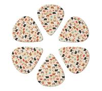 Confezione da 6 plettri per chitarra di lusso, divertenti Corgi Gogs, 0,46 mm/0,71 mm/0,96 mm per chitarra acustica, elettrica, basso e mandolino