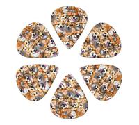 Confezione da 6 plettri per chitarra personalizzati a forma di cane Corgi, pesanti, medi, sottili (0,46 mm/0,71 mm/0,96 mm) per basso, mandolino, chitarra acustica ed elettrica