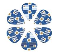 Confezione da 6 plettri per chitarra personalizzati, bandiera di luglio per il giorno dell'indipendenza dell'Argentina, pesanti, medi, sottili (0,46 mm/0,71 mm/0,96 mm) per basso, mandolino, chitar