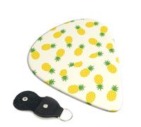 Confezione da 6 plettri per chitarra Sweet Pineapple - 0,46 0,71 0,93 mm, include plettri per chitarra elettrica, sottili, medi, pesanti, per chitarra acustica, basso, ukulele, confezione da 6