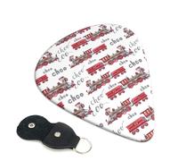 Confezione da 6 plettri per chitarra treno retrò, 0,46 mm, 0,71 mm, 0,93 mm, con plettri per chitarra elettrica, per chitarra acustica, basso, ukulele