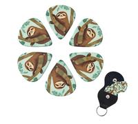 Confezione da 6 plettri personalizzati per chitarra, abbraccio, bradipo, stampa per chitarra acustica, violino, ukulele, basso