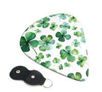 Confezione da 6 plettri personalizzati per chitarra con scatola organizer Happy St Patrick's Day, per chitarra elettrica acustica, plettri per basso (0,46 mm, 0,71 mm, 0,96 mm)