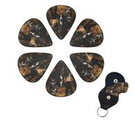 Confezione da 6 plettri personalizzati per chitarra, diversi cuccioli, supporto per plettro per chitarra acustica, violino, ukulele, basso