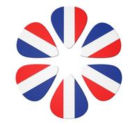 Confezione da 6 plettri Premium 351 Shape Flag of Schaan in Liechtenstein, per chitarra elettrica, basso e acustica, qualità professionale da 0,46-0,96 mm