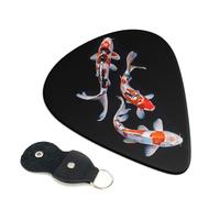 Confezione da 6 plettri tricolori per chitarra Koi Fish Trio, accessori per basso, chitarra acustica elettrica, ukulele, plettri sottili per chitarra con borsa organizer