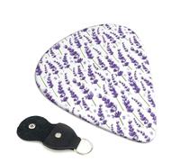 Confezione da 6 plettri viola con fiori di lavanda - 0,46 0,71 0,93 mm, include plettri per chitarra elettrica, sottili, medi, pesanti, per chitarra acustica, basso, ukulele, confezione da 6