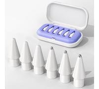 Confezione da 6 punte di ricambio per Apple Pencil, punte ad ago con custodia, punte per Apple Pencil 2a generazione/1a generazione/USB C/Pencil Pro, set di matite iPad Pro (viola)