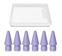 Confezione da 6 punte per Apple Pencil, compatibili con iPad, con custodia per Apple Pencil Pro/USB-C/1a generazione/2a generazione (viola)