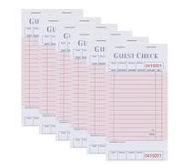 Confezione da 6 quaderni degli assegni degli ospiti, blocco note per server, blocco note per ordini di cameriera, libro di ricevute alimentari, blocco note per ristoranti e ordini alimentari, 50