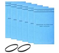 Confezione da 6 sacchetti filtro a secco umido compatibili con Workshop WS01025F2, per Craftsman 9-38737, per MultiFit VF2000 Select 2-1/2 a 5 Gallon Shop aspirapolvere (con 2 bande di fissaggio)