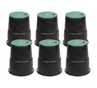 Confezione da 6 scatole per valvole in PP con coperture antiscivolo per giardini, prati e fattorie progettate per resistere ai danni ambientali e fornire sicurezza