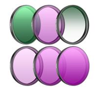 Confezione da 6 setacci multiuso essenziali per action camera, per evidenziare la rapida installazione e le conseguenze creative delle immagini