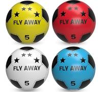 (Confezione da 6) Soccer Shoot PVC Football Toy Ball for Kids (Deflated) Lightweight Adjustable Inflatable for Indoor Outdoor Play Beach, Home, Birthday, School & Party Colori assortiti
