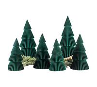 Confezione da 6 statuette artificiali in velluto per albero di Natale, decorazioni per le vacanze, per il tavolo, vassoio a più livelli, per foto, velluto, decorazioni per albero di Natale