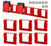 Confezione da 6 supporti da parete a batteria, supporto da parete per batteria Einhell Power X-Change da 18 V, supporto per batteria, con 12 viti, nessuna batteria