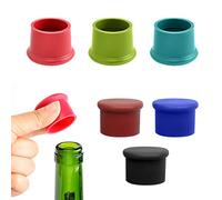 Confezione da 6 tappi in silicone per bottiglie di vino/birra, copertura per sigillante, 6 colori reusable, per vino, champagne, birra, bevande gassate, sigillando freschezza