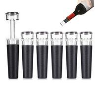 Confezione da 6 tappi sottovuoto in silicone, riutilizzabili, tappi per la rimozione dell'aria, sigillanti per bottiglie di vino per matrimoni e feste di compleanno