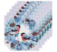 Confezione da 6 tovaglioli di stoffa a forma di pigna, riutilizzabili, per casa, hotel, ristorante, feste di nozze