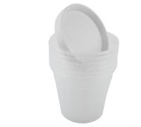 Confezione da 6 vasi trasparenti per orchidee con piattini per un migliore drenaggio e flusso d'aria, supportano la salute delle radici e una facile osservazione dell'umidità del suolo (16 cm)